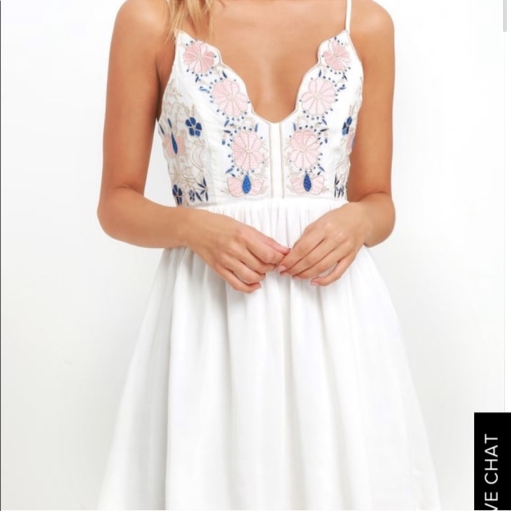 White embroidered dress